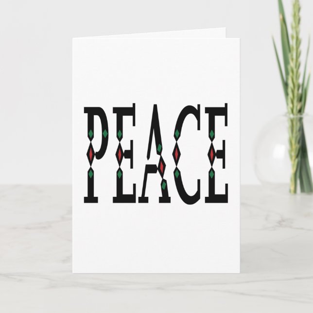 Tarjeta Festiva Paz minimalista simple navideña (Anverso)