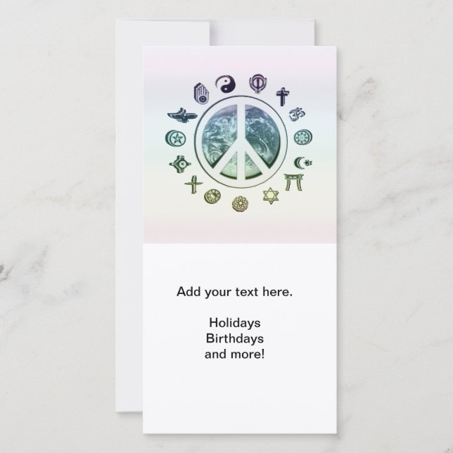 Tarjeta Festiva Paz Mundial (Anverso)