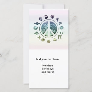 Tarjeta Festiva Paz Mundial