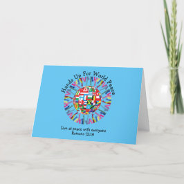 Tarjeta Festiva Paz Mundial Internacional