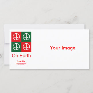 Tarjeta Festiva PAZ Navidades de arte pop