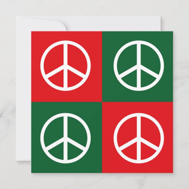 Tarjeta Festiva PAZ Navidades de arte pop (Anverso)