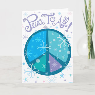 Tarjeta Festiva ¡Paz para todos! Saludo de vacaciones personalizad