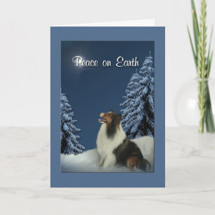 Tarjeta Festiva Paz Sheltie