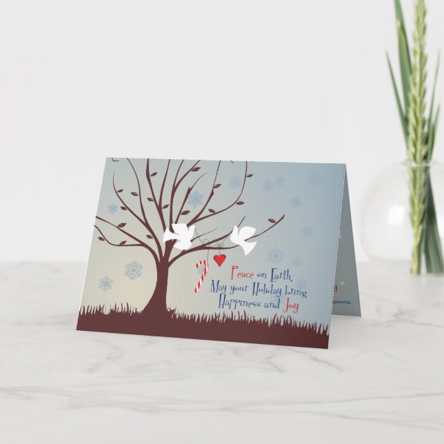 Tarjeta Festiva Paz y alegría (Anverso)