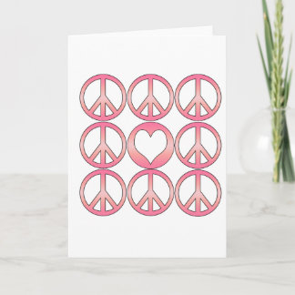 Tarjeta Festiva Paz y amor