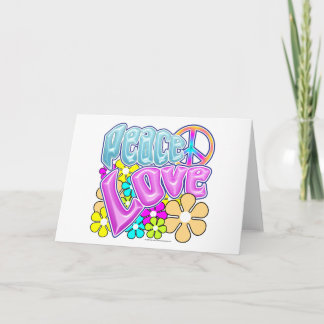 Tarjeta Festiva Paz y amor