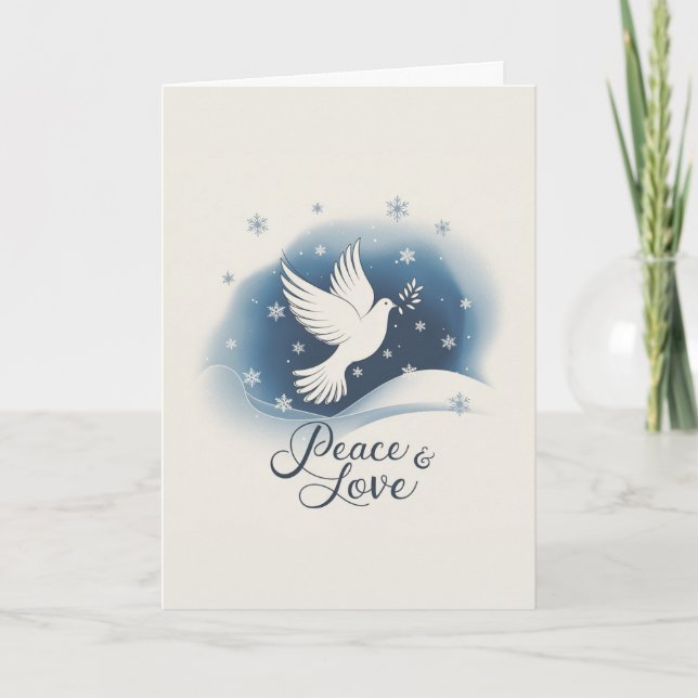Tarjeta Festiva Paz y amor (Anverso)