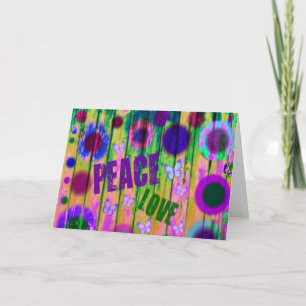 Tarjeta Festiva Paz y amor