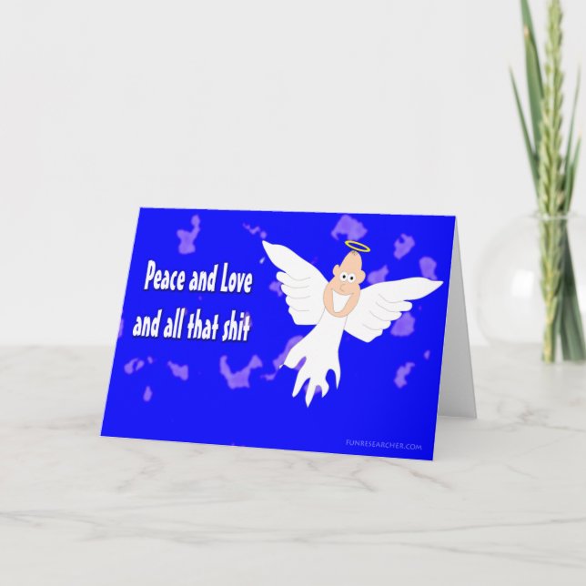 Tarjeta Festiva Paz y Amor y toda esa M***** (Anverso)