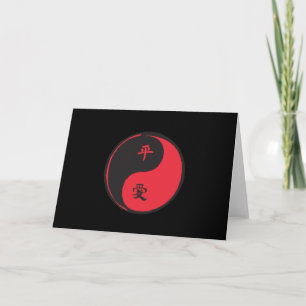 Tarjeta Festiva Paz y amor Yinyang