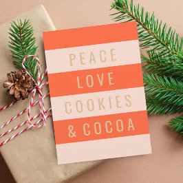 Tarjeta Festiva Paz y cacao