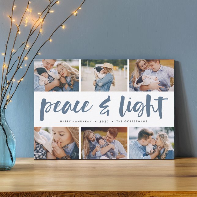 Tarjeta Festiva Paz y luz | Collage de fotos Hanukkah (Subido por el creador)