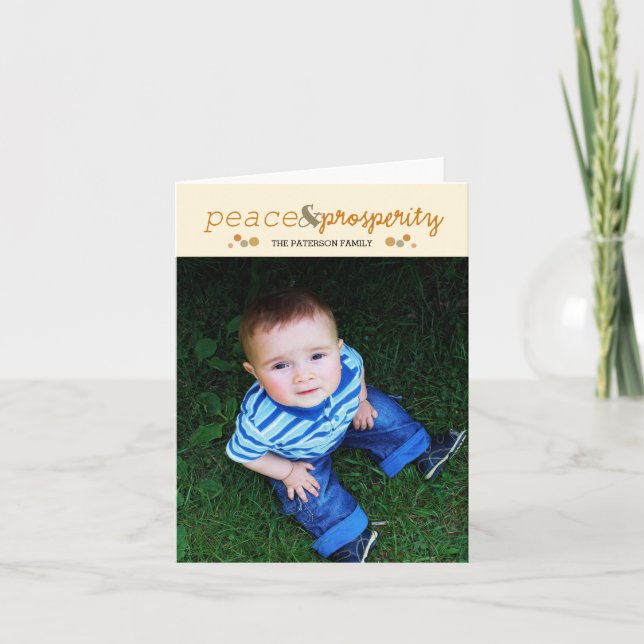 Tarjeta Festiva paz y prosperidad (Anverso)