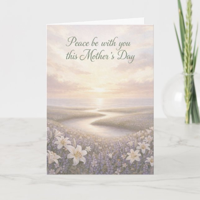 Tarjeta Festiva Peace Be With You on Mother's Day Card (Anverso)