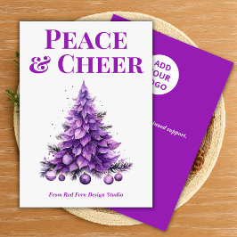 Tarjeta Festiva  Peace & Cheer Holiday Card for Clients