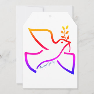 Tarjeta Festiva Peace Dove