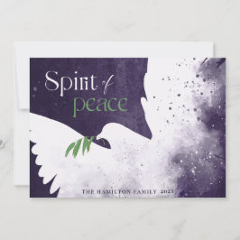 Tarjeta Festiva Peace Dove Deep Purple