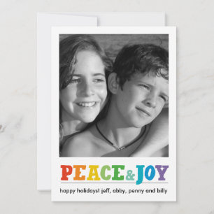 Tarjeta Festiva Peace & Joy Multi