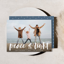 Tarjeta Festiva Peace & Light | Full Photo Hanukkah