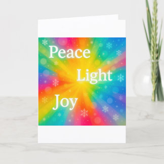 Tarjeta Festiva Peace Light Joy