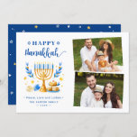 Tarjeta Festiva Peace Love and Latkes Happy Hanukkah 2 Photo<br><div class="desc">Envíe sus deseos con esta tarjeta de fotos de vacaciones que incluye un guión de Hanukkah asombroso y símbolos judíos de vacaciones para resaltar su mensaje de bienvenida.</div>