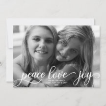 Peace Love Joy Scandinavian Holiday Photo