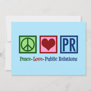 Tarjeta Festiva Peace Love Public Relations Agencia de Relaciones 