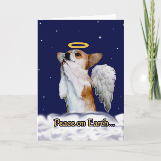 Tarjeta Festiva Peace on Earth Dott Angel (Anverso)