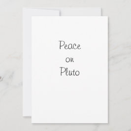 Tarjeta Festiva Peace on Pluto Greeting Card