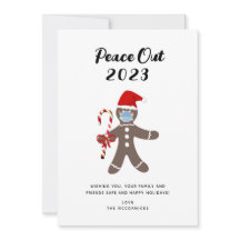 Peace Out 2022 Divertidas Navidades Gingerbread