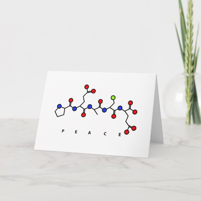 Tarjeta Festiva peace peptide card (Anverso)