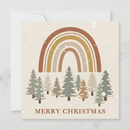 Tarjeta Festiva Peaceful Boho Scene Christmas