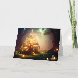 Tarjeta Festiva Peaceful Calm Pretty Merry Christmas Wish Greeting