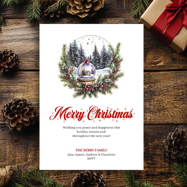 Tarjeta Festiva Peaceful Winter Scene Artistic Greeting Card (Peaceful Winter Scene Artistic Greeting Card)