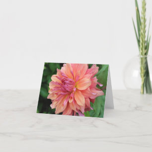 Tarjeta Festiva Peach Garden Dahlia