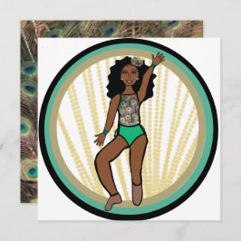 Tarjeta Festiva Peacock Dancer A