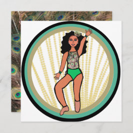 Tarjeta Festiva Peacock Dancer B