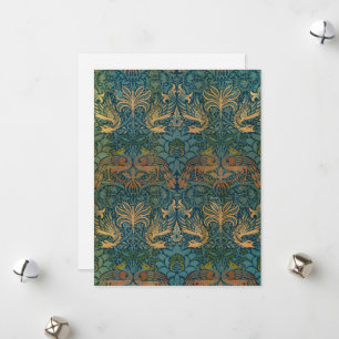 Tarjeta Festiva Peacock y Dragón, 1878 por William Morris