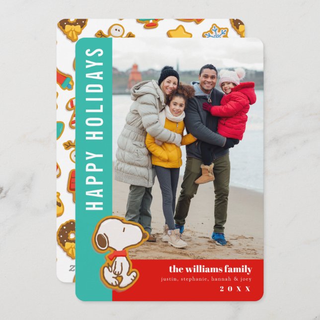 Tarjeta Festiva Peanuts Gingerbread Christmas (Anverso / Reverso)