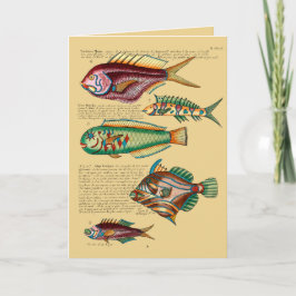 Tarjeta Festiva Peces rojos y amigos
