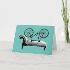 Tarjeta Festiva peculiar ciclista de regalos