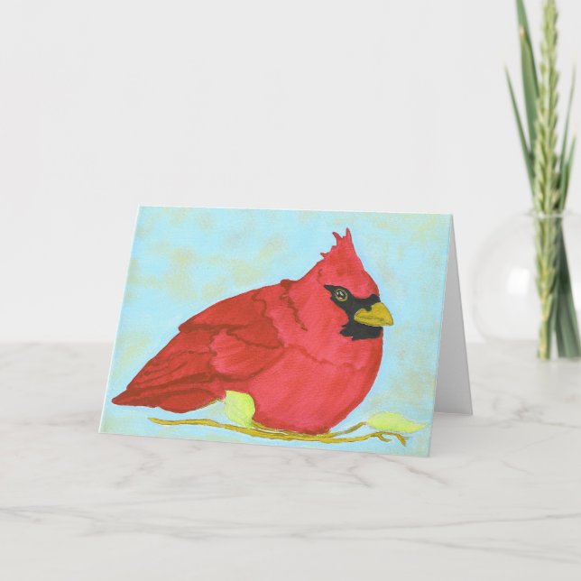 Tarjeta Festiva PedagogyGreetings: Cardenal del NC (Anverso)