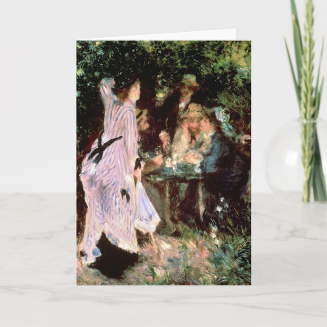 Tarjeta Festiva Pedro un Renoir el | debajo de los árboles, de la (Anverso)