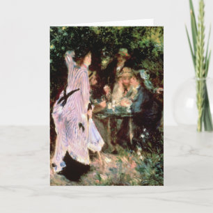 Tarjeta Festiva Pedro un Renoir el   debajo de los árboles, de la