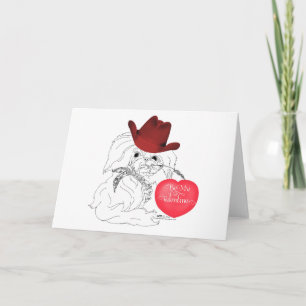 Tarjeta Festiva Pekingese San Valentín