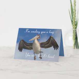 Tarjeta Festiva Pelícano Love_