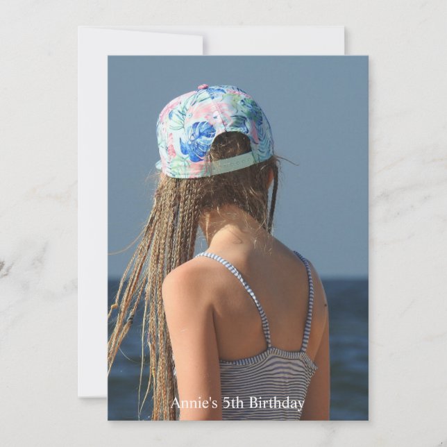 Tarjeta Festiva Pelo Sirena No Le Importa, Añada Su Propia Foto (Anverso)