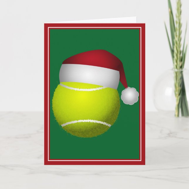 Tarjeta Festiva Pelota de tenis de navidades (Anverso)