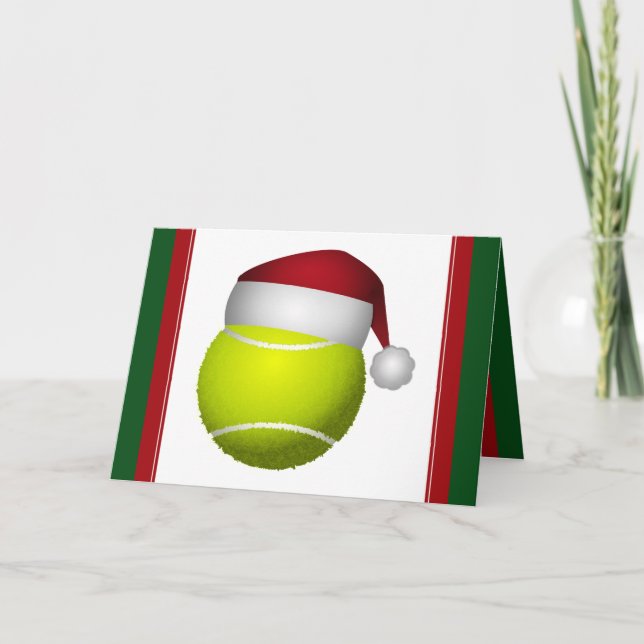 Tarjeta Festiva Pelota de tenis de navidades (Anverso)